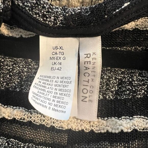 Kenneth Cole Reaction   Hoodie  XL mesh Mixed Media Sheer Tunic Swim Cover Up - Picture 3 of 4